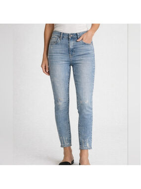 One Teaspoon Skinny Jeans Size 27 Distressed Light Wash Denim Stretch Mid Rise